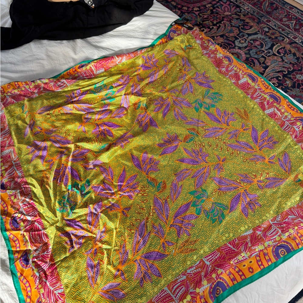 Zara Multicolor Leaf Print Swim Sarong
